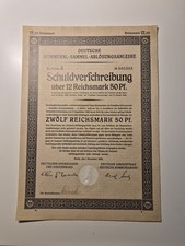 Deutsche Kommunal-Sammel-Ablösungsanleihe 12,5 RM 1926