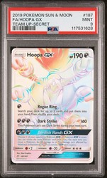 Hoopa GX 187/181 Sun & Moon Team Up Secret Rare Full Art Holo