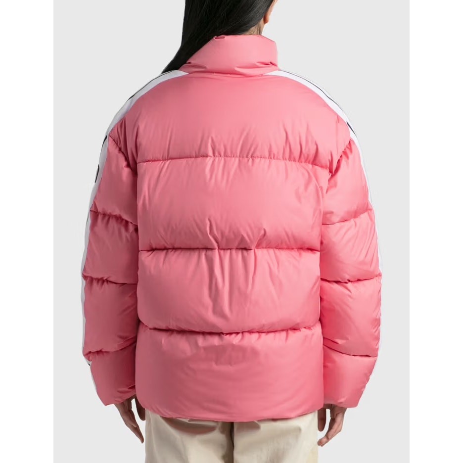 Palm Angels Classic Track Down Puffer Jacket in Pink/White Size XS image 3