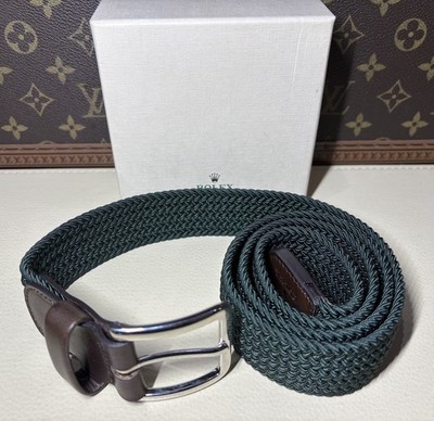 Auth. Rolex Golf Club Collection Green Woven Belt S/M With Box NOS 