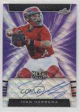 2019 Leaf Metal Draft Purple Wave 8/15 Ivan Herrera #BA-IH1 Auto 8x7