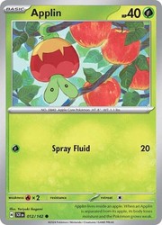 Applin 012/142 Stellar Crown Common Pokemon TCG Card