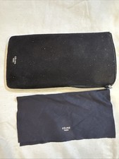 Celine Soft Glasses Black Pouch Zip Closure  Cleaning Cloth