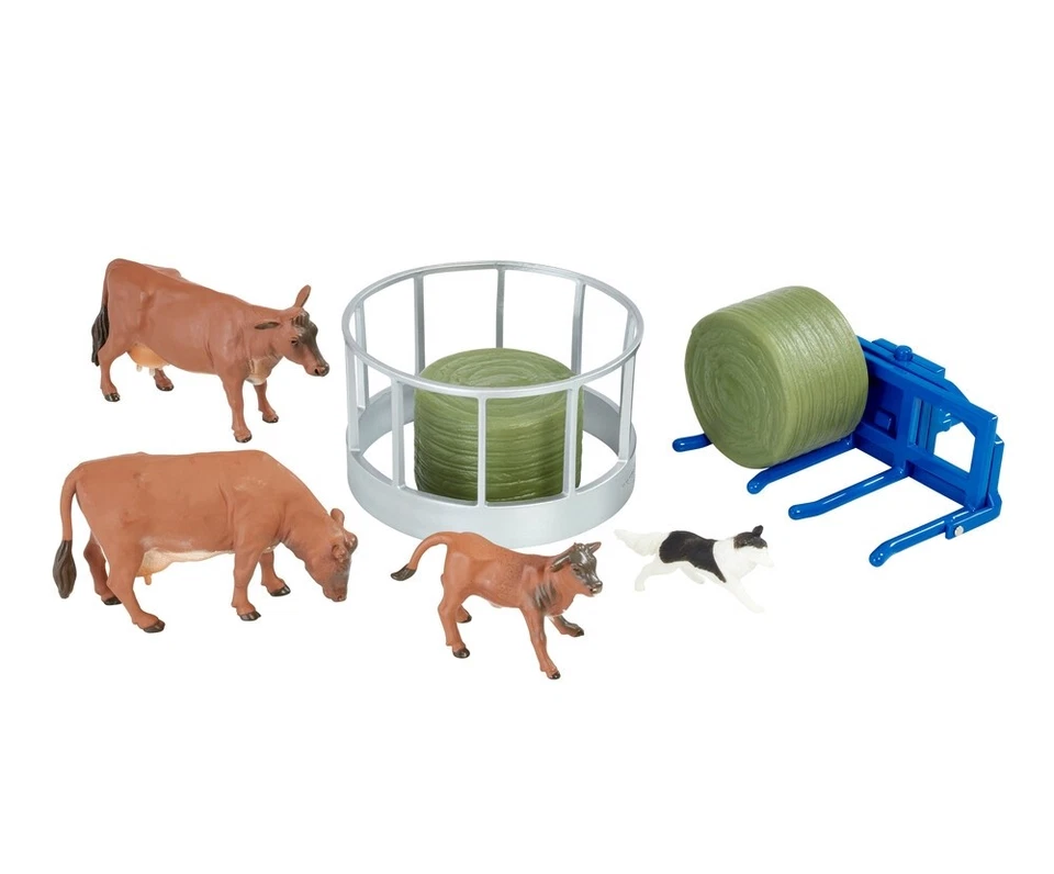 BRITAINS - Playset tracteur VALTRA vert olive métallisé avec mangeoire et cha... - Photo 2/3