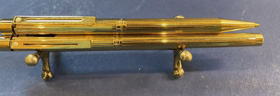 Sheaffer Targa 1005 vergoldeter Füllfederhalter und Biro Set, GT, M 14K Feder