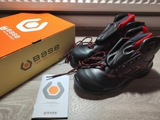 Base Matar S3 Safety Shoes Mens UK 10 EU 44 Black ESD Work Trainers Steel Toe