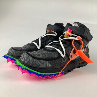 Off-White x Nike Air Force 1 Virgil Abloh Black Mens 14   Neon, Strap, Tag - NEW