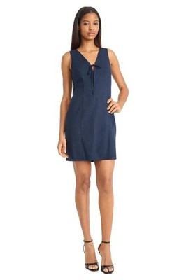 Donna Morgan Womens Tie-Front Sleeveless Mini Dress Navy Blazer 12