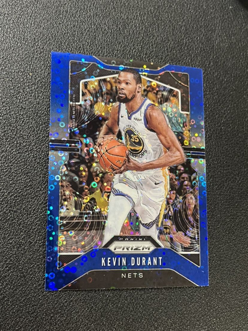 2019-20 Panini Prizm Kevin Durant Prizms Blue Disco #/175 #210