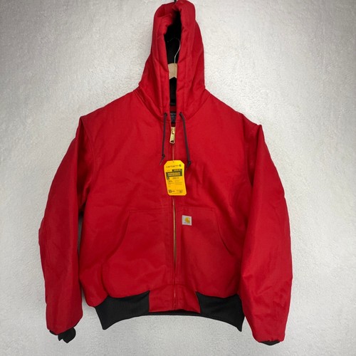 Carhartt Active Jacket Quilt Lined Mens Large J140 Red NWT Loose Fit