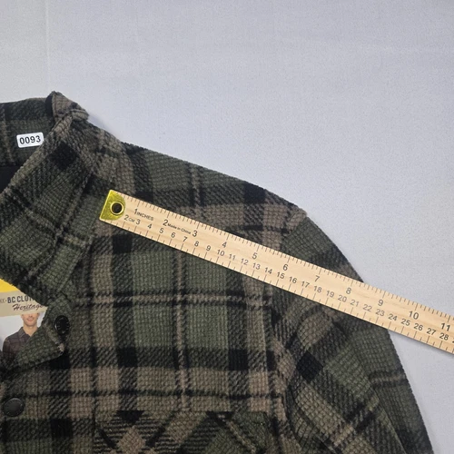 NWT BC Clothing Mens Textured Flannel Shirt Jacket Green Plaid Shacket Small image 7
