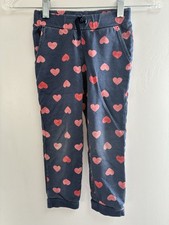 Carter's Toddler Girls Heart Print 100 Cotton Adjustable Waist Pants Navy 5T