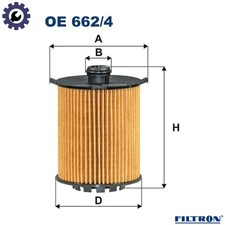 OIL FILTER OE 662/4 FOR VOLVO ASIA B4204T34 2.0L 4cyl XC60 II B3154T7 1.5L 3cyl