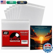 Collector Protector Resealable Record Outer Sleeves 12" Vinyl Records Crystal
