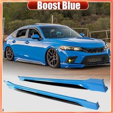 For Honda Civic 2022-2025 Yofer Boost Blue Black Side Skirts Extension Lips 2PCS