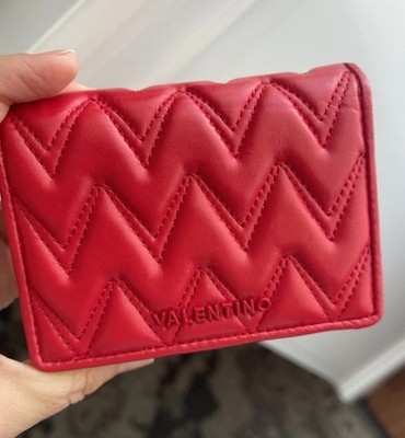 Mario Valentino Wallet Mario Valentino Red Calf Hair Leather Wallet