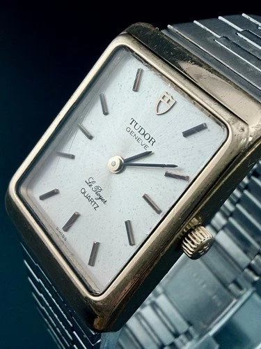 Working Vintage Tudor Le Royer By Rolex MEN'S 15002 Tank Quartz Watch R1