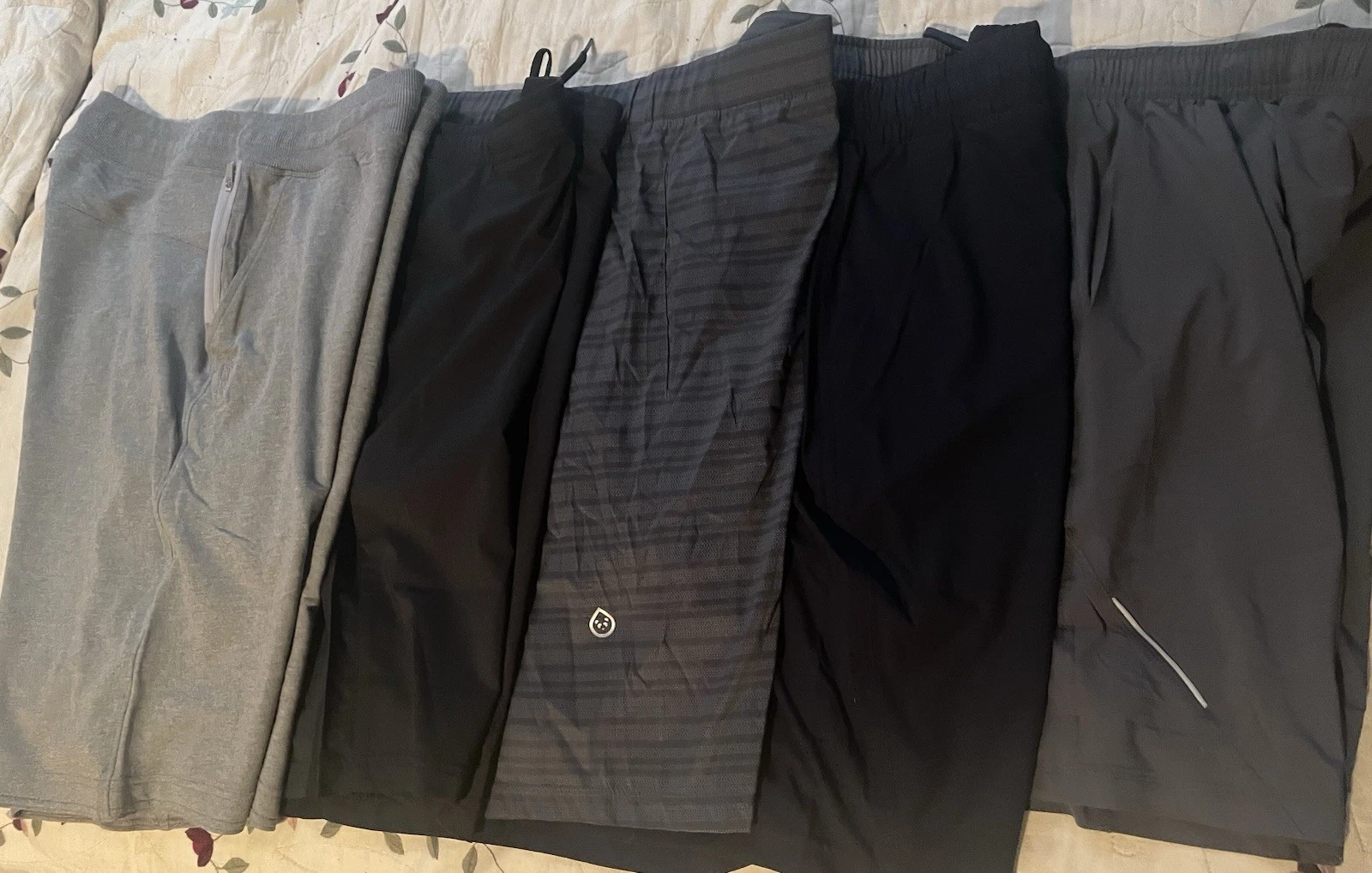 NWT Men’s Lot 5 Tasc Performance Athletic Shorts XXL 2X Black Blue Gray