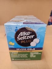 ALKA-SELTZER + SEVERE COLD NITE TAB 24CT 3 Pack