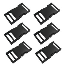 6 pcs 1 inch Metal Buckles Side Quick Release Single Adjustable Buckle for St...