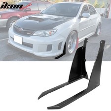 Fits 11-14 Subaru Wrx Sti Front Bumper Splitters Winglets Ikon V6 Style Pu 2pcs