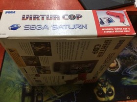 Virtua Cop Sega Saturn with Stunner Arcade Gun Complete in Box CIB