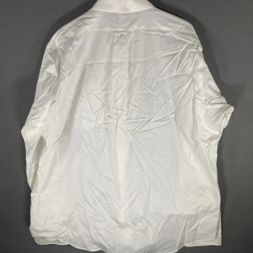 Camisa de Vestir Marshall Fields Abotonada Blanca Bolsillo Formal Talla 18 34/35 Foto 3 de 4