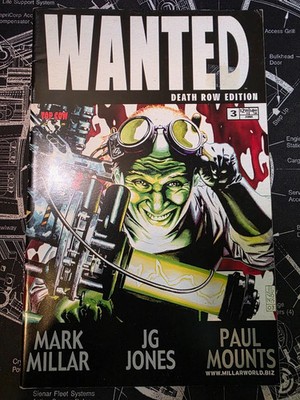 Wanted 3 Death Row variant JG Jones Mark Millar - Top Cow 2004 Rare 1st Print