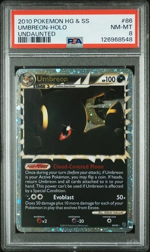 PSA 8 Umbreon Holo PRIME #86 2010 Pokemon Undaunted 126968548