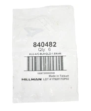 Hillman Group Angle Cut Number 4 Aluminum Black & Gold 1-1/2" 6 Pack 840482