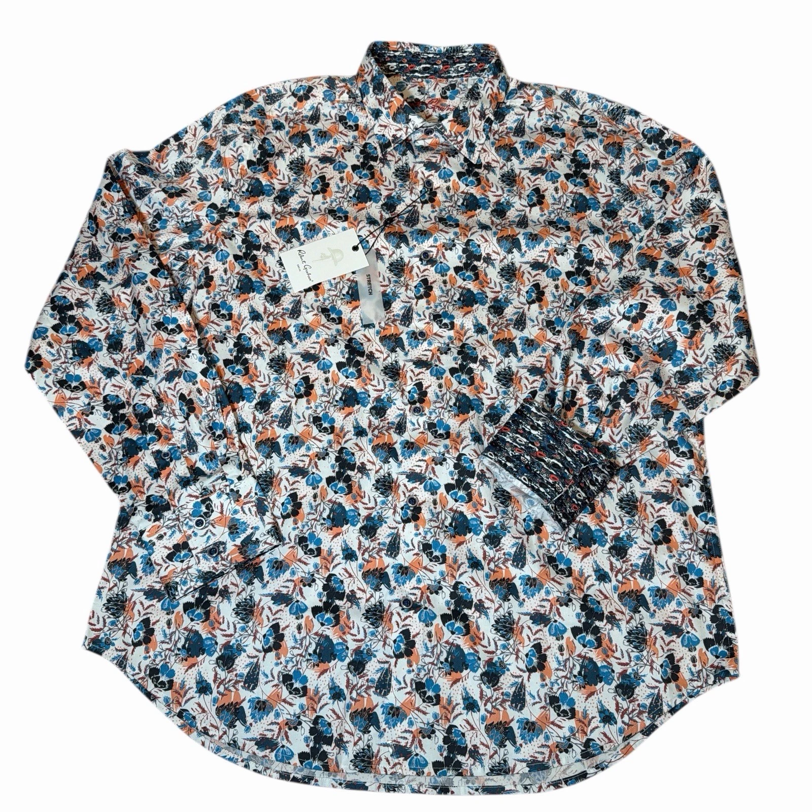 Robert Graham Paisley Floral Colorful Print Shirt Stretch Classic Fit Size Large
Opens in a new wind