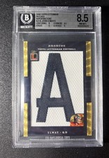 Marketplace image: John Elway 2008 Topps Letterman Letter Patch Superfractor 1/1 “A” BGS 8.5