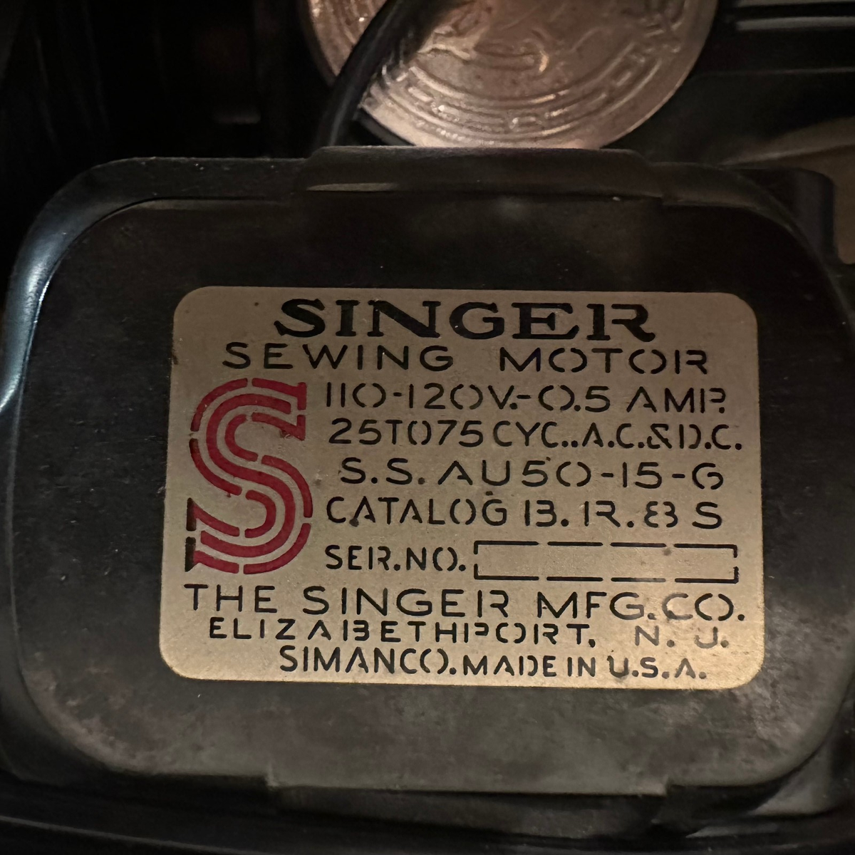 Vintage Singer Sewing Machine 15-90 (1947) w/ No.56 Cabinet