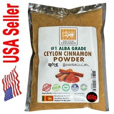  1 Alba Grade 100 - Pure Ceylon Cinnamon Powder - 400g 14 oz - BEST ON EBAY