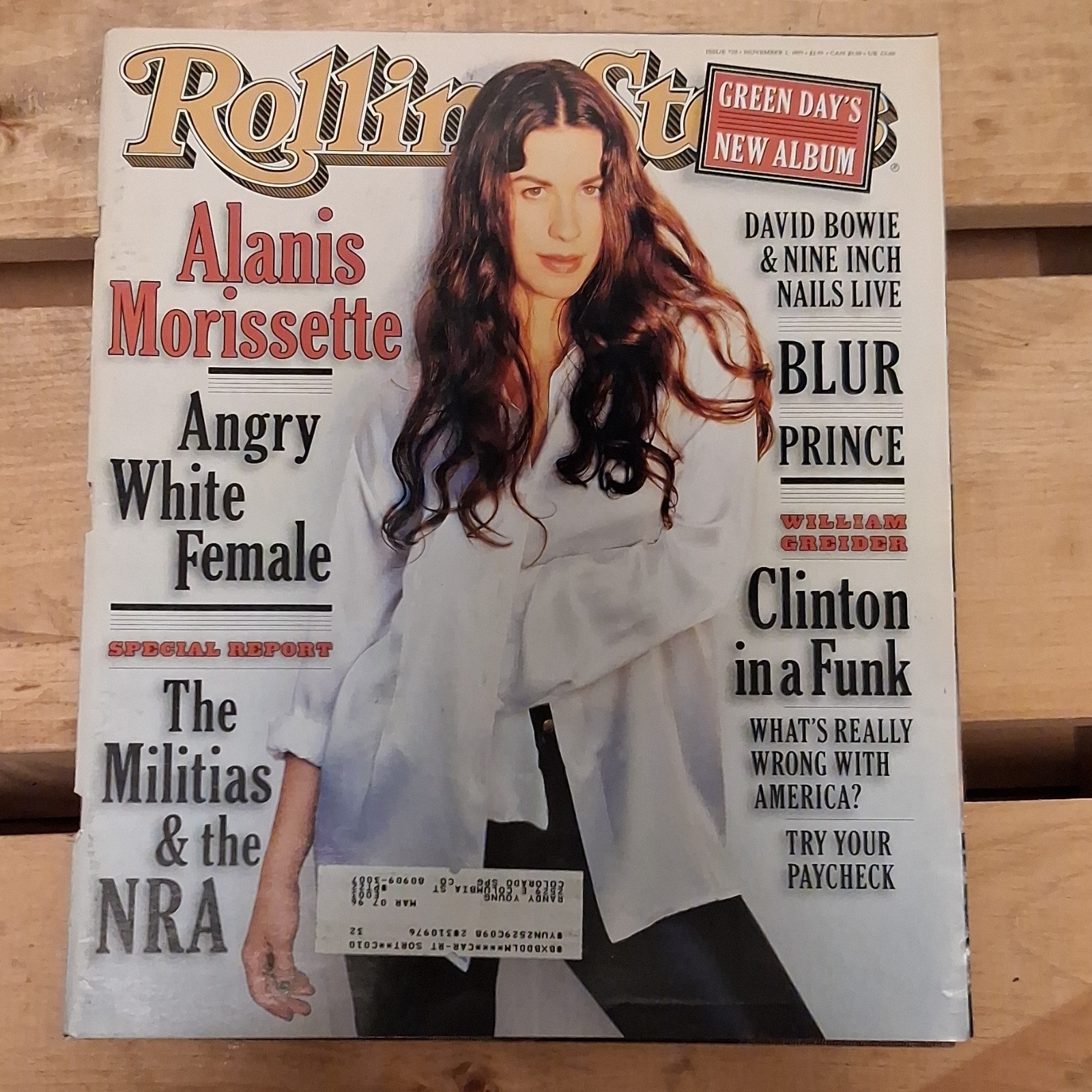 Rolling Stone Magazine Issue 720 November 2, 1995 Alanis Morissette Green Day