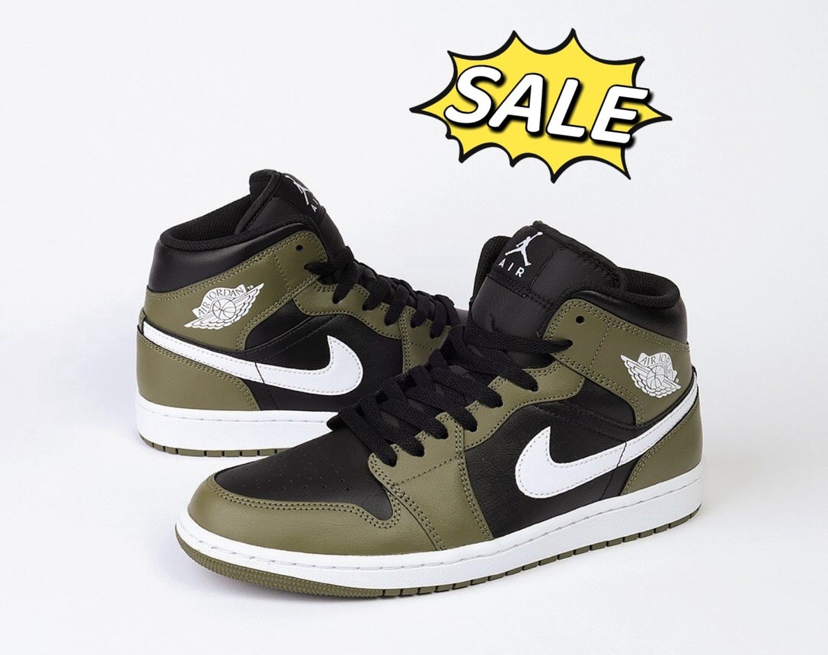エアジョーダン1 MID D08426-092 オリーブ Amazon.com | Air Jordan 1 Mid Men's Shoes (DQ8426-092, Black