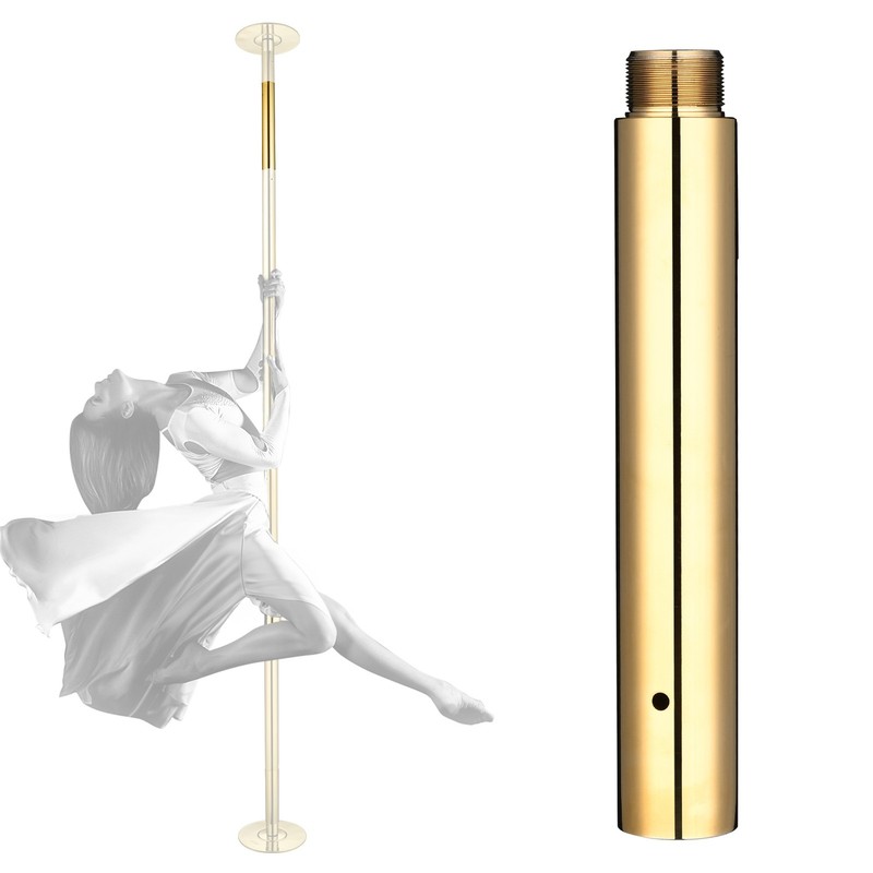 Yescom 262 mm Chrome Dancing Pole Extension for 45 mm Spinning Pole Steel Gold