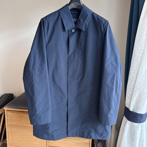 Mackintosh London DUNFORD Short Trench Coat Navy Polyester Water-Resistant Sz 4 - Picture 9 of 15