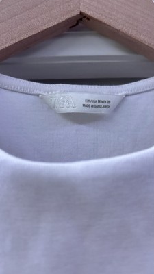 ZARA Women's White Solid Knit Crew Neck Sleeveless Tank Top Size M