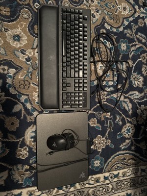 Razer BlackWidow Mechanical Green Switch Keyboard, Death Adder Elite And Firefly