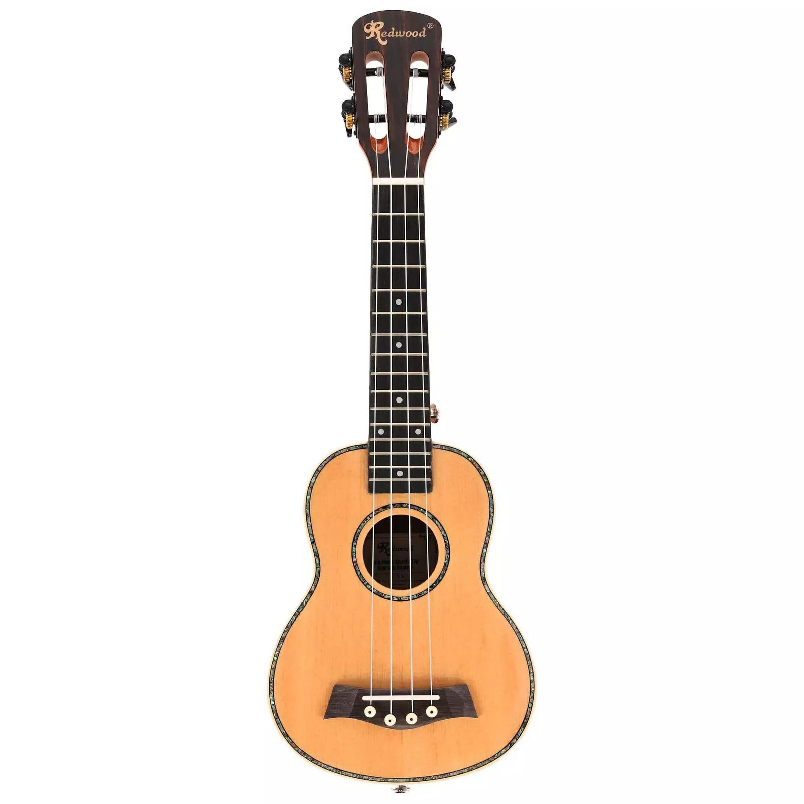 Ukulele Redwood Halo-Halo Solid Top Gloss Soprano Hawaii Gitarre NEU
