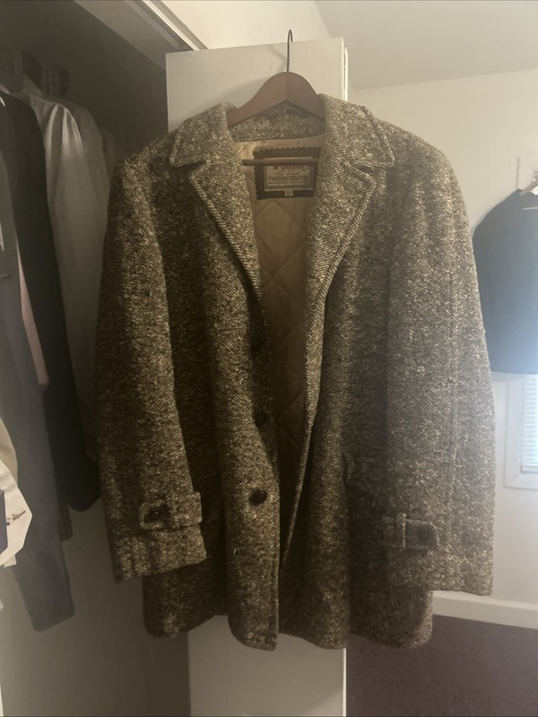 Nice Vintage McGregor Tweedchester Coat 42 Nubby Wool Tweed 50’s 60s Johnny Depp