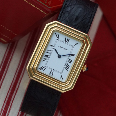 Cartier 1970s Paris Cristallor 18k Yellow Gold ''Jumbo'' 78096 Box | Card