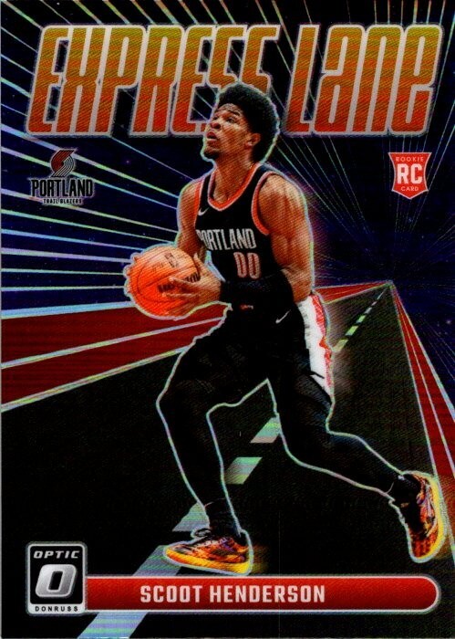 Scoot Henderson 2023-24 Donruss Optic Express Lane Rookie Card #14 - Blazers