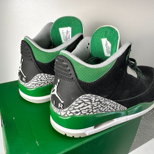 Air Jordan 3 Retro Pine Green Black Silver White Mens US 9 UK 8 EUR 42.5 - Bild 9 von 20