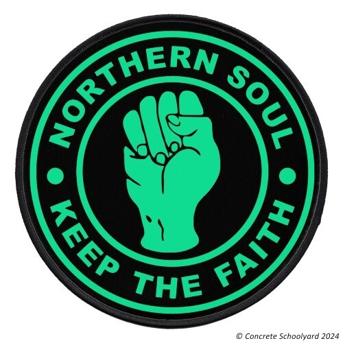 Northern Soul Keep The Faith Patch Up to 25cm, Iron On Jacket Backpatch Mod Funk - Picture 5 of 10