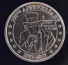 2017 100th Anniversary Uncle Sam USA Mint Bullion-999 Silver 1 Oz Ounce Art Coin
