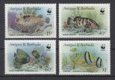 Antigua + Barbuda 1010 - 1013 postfrisch/** (MNH) - WWF Fische
