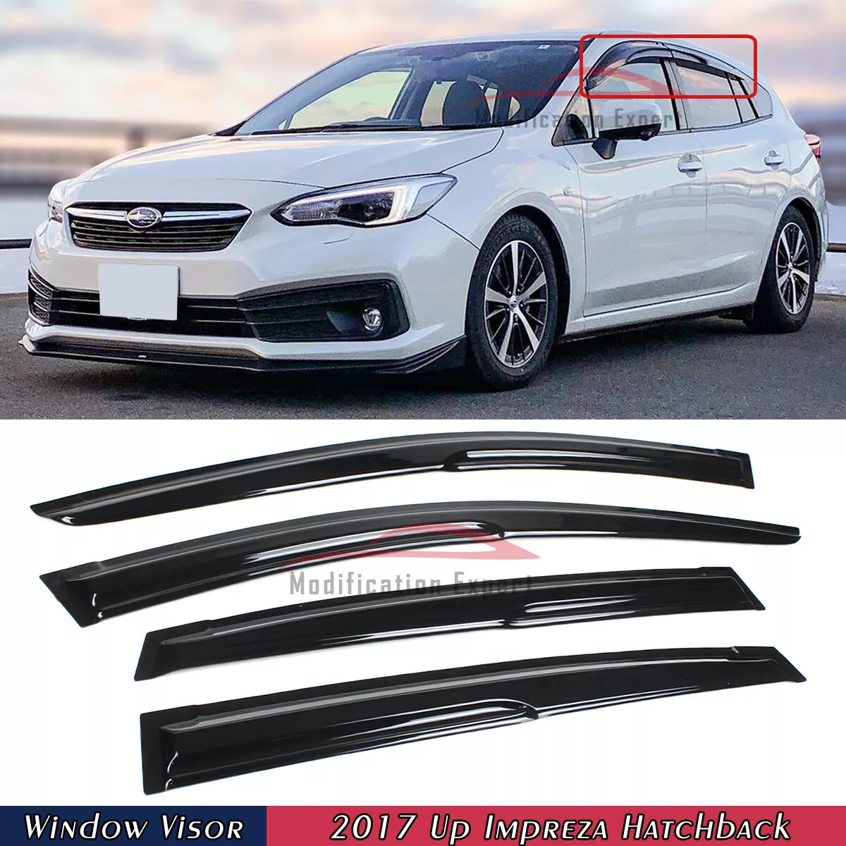 For 2017 2022 Subaru Impreza Hatchback FB20 Mugen Style Window