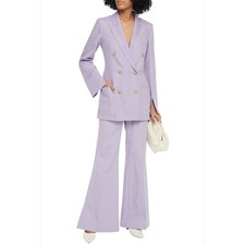 Joseph Linen Shantung Blazer Jacket Double Breasted Lavender 40 8